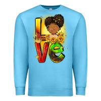 Ocean Blue Love Juneteenth Premium Sweatshirt - FaDigitalArtStudio