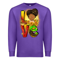 Purple Love Juneteenth Premium Sweatshirt - FaDigitalArtStudio