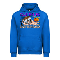 Cobalt Dead Inside Caffeinated Urban Hoodie - CowhideDigitalArt