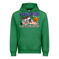 Emerald Dead Inside Caffeinated Urban Hoodie - CowhideDigitalArt