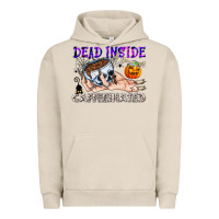 Pigment French Oak Dead Inside Caffeinated Urban Hoodie - CowhideDigitalArt