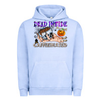 Pigment Grape Ice Dead Inside Caffeinated Urban Hoodie - CowhideDigitalArt