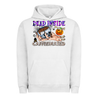 Pigment Lunar Rock Dead Inside Caffeinated Urban Hoodie - CowhideDigitalArt