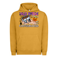 Pigment Peanut Butter Dead Inside Caffeinated Urban Hoodie - CowhideDigitalArt