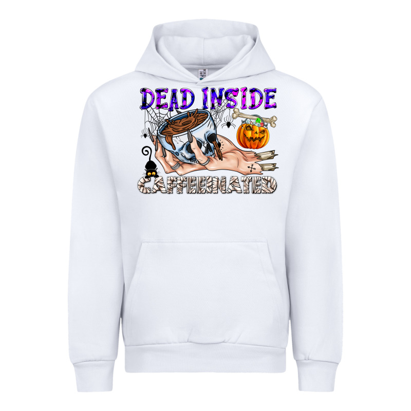 Dead Inside Caffeinated Urban Hoodie by CowhideDigitalArt | Teevron