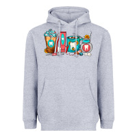 Heather Grey Dentist Coffee Cups Heavyweight Hoodie - FaDigitalArtStudio