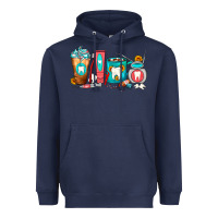 Navy Dentist Coffee Cups Heavyweight Hoodie - FaDigitalArtStudio