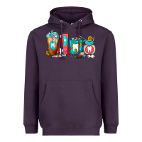 Plum Dentist Coffee Cups Heavyweight Hoodie - FaDigitalArtStudio