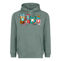 Sage Dentist Coffee Cups Heavyweight Hoodie - FaDigitalArtStudio