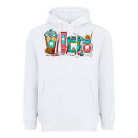 White Dentist Coffee Cups Heavyweight Hoodie - FaDigitalArtStudio