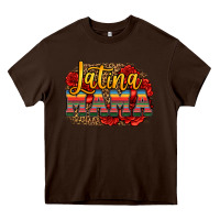 Chocolate Brown latina mama Heavy Core Tee - Jasminsmagicworld