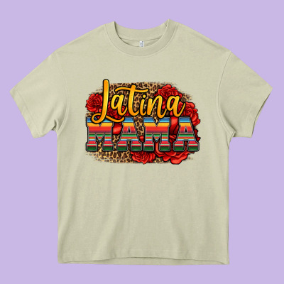 Latina Mama Heavy Core Tee Designed By Jasminsmagicworld