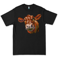Black red angus face Premium Tee - LillyAllenDesigns