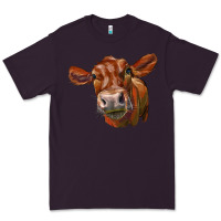 Plum red angus face Premium Tee - LillyAllenDesigns