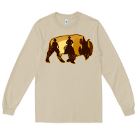 Mushroom Bison Silhouette Cowboy Long Sleeve Tee - Bettercallsaul