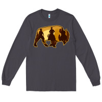 Smoke Bison Silhouette Cowboy Long Sleeve Tee - Bettercallsaul