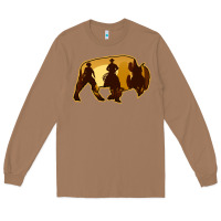 Toasted Coconut Bison Silhouette Cowboy Long Sleeve Tee - Bettercallsaul