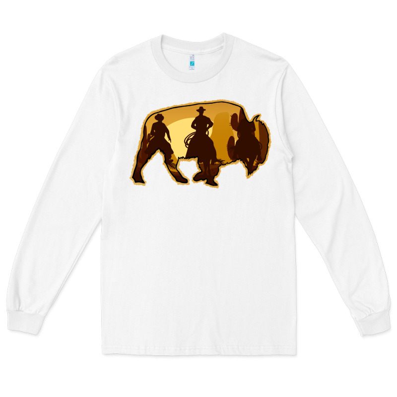 Bison Silhouette Cowboy Long Sleeve Tee by Bettercallsaul | Teevron