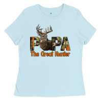 Baby Blue Western Papa The Great Deer Hunter Ladies Tee - LillyAllenDesigns