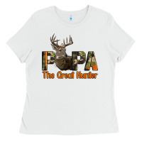 White Western Papa The Great Deer Hunter Ladies Tee - LillyAllenDesigns