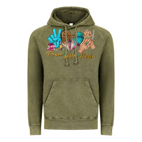 Vintage Olive peace love nails bbs Vintage Hoodie - BundleAndBundleShop