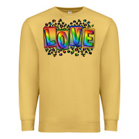 Antique Gold Love pride Premium Sweatshirt - FaDigitalArtStudio
