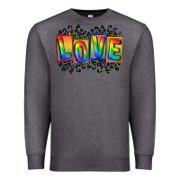 Charcoal Heather Love pride Premium Sweatshirt - FaDigitalArtStudio