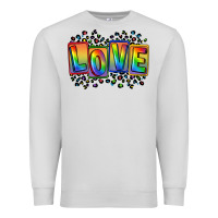 Dove Grey Love pride Premium Sweatshirt - FaDigitalArtStudio