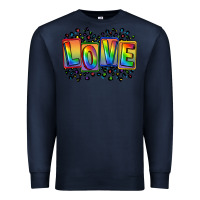 Navy Love pride Premium Sweatshirt - FaDigitalArtStudio