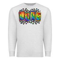 Oatmeal Heather Love pride Premium Sweatshirt - FaDigitalArtStudio