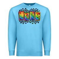 Ocean Blue Love pride Premium Sweatshirt - FaDigitalArtStudio