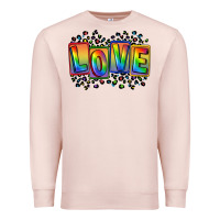 Pale Pink Love pride Premium Sweatshirt - FaDigitalArtStudio