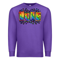 Purple Love pride Premium Sweatshirt - FaDigitalArtStudio