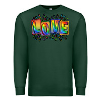 Sports Green Love pride Premium Sweatshirt - FaDigitalArtStudio