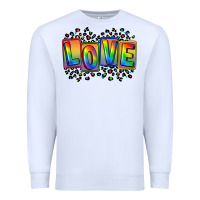 White Love pride Premium Sweatshirt - FaDigitalArtStudio