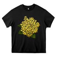 Black Oregon Grape Flower Illustrations Heavy Core Tee - LillyAllenDesigns