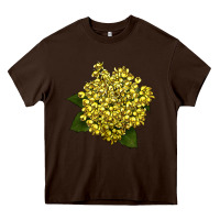 Chocolate Brown Oregon Grape Flower Illustrations Heavy Core Tee - LillyAllenDesigns