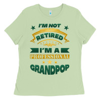 Matcha i'm not retired i'm a professional grandpop Ladies Tee - Jasminsmagicworld