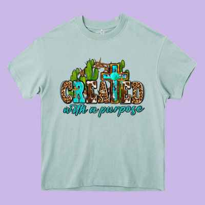 Created With A Purpose Heavy Core Tee Designed By Adodesignshop