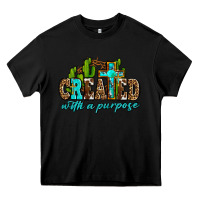 Black created with a purpose Heavy Core Tee - AdoDesignShop