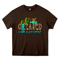Chocolate Brown created with a purpose Heavy Core Tee - AdoDesignShop