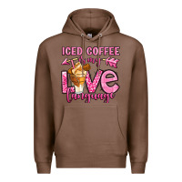 Chestnut iced coffee is my love language Premium Hoodie - OliviaCreatesArt