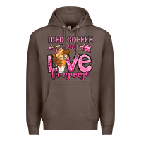 Coffee iced coffee is my love language Premium Hoodie - OliviaCreatesArt