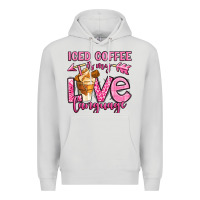 Dove Grey iced coffee is my love language Premium Hoodie - OliviaCreatesArt