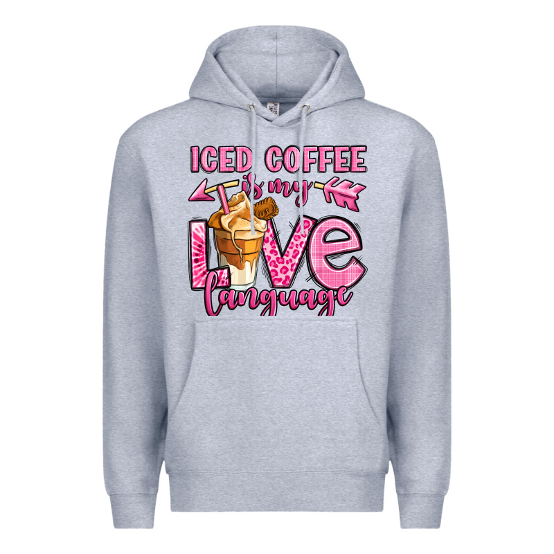 Iced Coffee Is My Love Language Premium Hoodie by OliviaCreatesArt | Teevron
