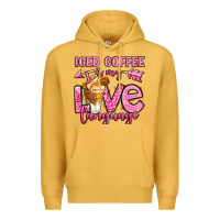 Mustard iced coffee is my love language Premium Hoodie - OliviaCreatesArt