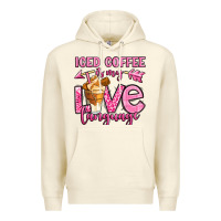 Sandshell iced coffee is my love language Premium Hoodie - OliviaCreatesArt