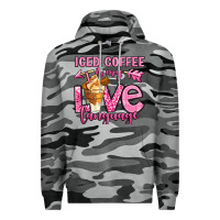 Slate Camo iced coffee is my love language Premium Hoodie - OliviaCreatesArt