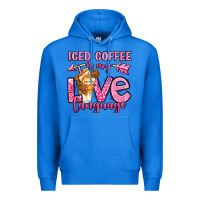 True Royal iced coffee is my love language Premium Hoodie - OliviaCreatesArt