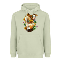 Matcha Simmental Cow Bobba Cup Heavyweight Hoodie - FaDigitalArtStudio